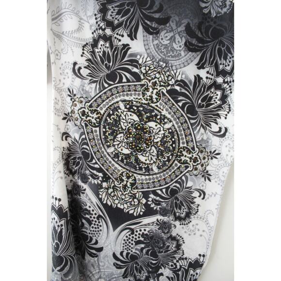 Crimson Ivy Womens A-Symmetrical off The Shoulder Sweater Grey Size L Pre-Owned - Picture 5 of 5